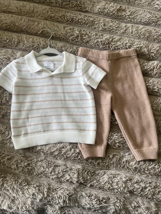 First Impressions Other - Polo Sweater Top with Stripes and Knit Pants